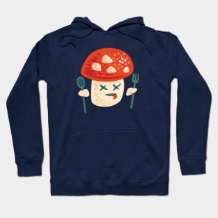 Funny Poisoned Cartoon Mushroom Character Hoodie